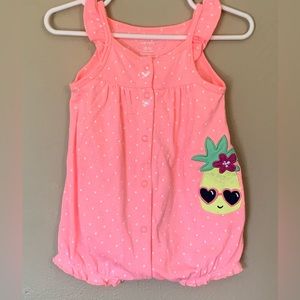 Carter’s polka dot pineapple romper.